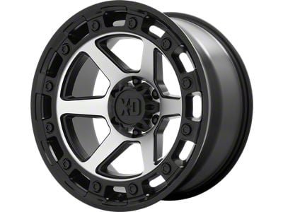 XD Raid Satin Black Machined Wheel; 17x9; 0mm Offset (20-24 Jeep Gladiator JT)