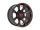 XD Reactor Gloss Black Milled with Red Tint Wheel; 20x9; 0mm Offset (20-24 Jeep Gladiator JT)