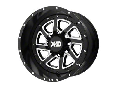 XD Recoil Satin Black Milled with Reversible Ring Wheel; 20x12 (20-24 Jeep Gladiator JT)