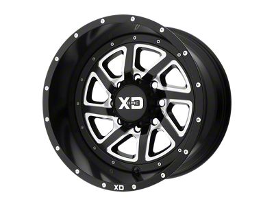 XD Recoil Satin Black Milled with Reversible Ring Wheel; 20x9 (20-24 Jeep Gladiator JT)