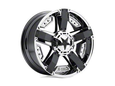 XD Rockstar II PVD Chrome with Matte Black Accents Wheel; 17x8 (20-24 Jeep Gladiator JT)