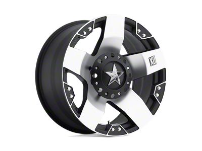 XD Rockstar Machined Face with Matte Black Windows Wheel; 20x10 (20-24 Jeep Gladiator JT)