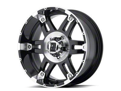 XD Spy Gloss Black Machined Wheel; 18x9; -12mm Offset (20-24 Jeep Gladiator JT)