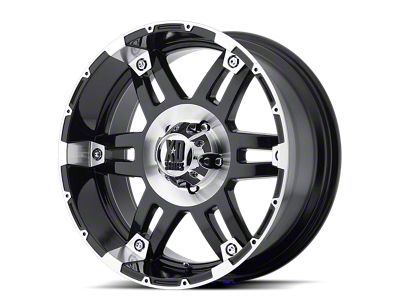 XD Spy Gloss Black Machined Wheel; 20x8.5; 18mm Offset (20-24 Jeep Gladiator JT)