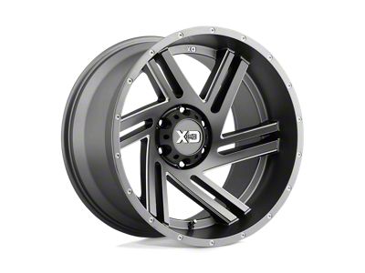 XD Swipe Satin Gray Milled Wheel; 17x9; 30mm Offset (20-24 Jeep Gladiator JT)