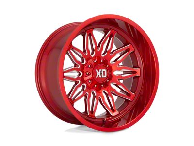 XD Gunner Candy Red Milled Wheel; 22x12; -44mm Offset (22-24 Jeep Grand Cherokee WL)