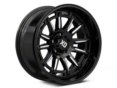 XD Phoenix Gloss Black Milled Wheel; 20x10; -18mm Offset (22-24 Jeep Grand Cherokee WL)