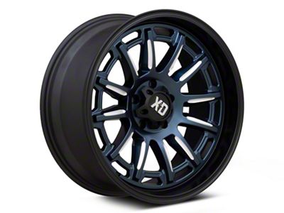 XD Phoenix Metallic Blue Milled with Black Lip Wheel; 20x10; -18mm Offset (22-24 Jeep Grand Cherokee WL)