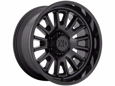 XD Rover Satin Black with Gloss Black Lip Wheel; 22x10 (22-24 Jeep Grand Cherokee WL)