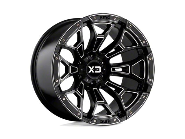 XD Boneyard Gloss Black Milled Wheel; 18x10 (99-04 Jeep Grand Cherokee WJ)