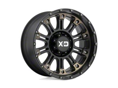 XD Hoss II Satin Black Machined Dark Tint Wheel; 18x9; 0mm Offset (99-04 Jeep Grand Cherokee WJ)