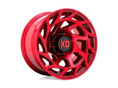 XD Onslaught Candy Red Wheel; 20x12; -44mm Offset (05-10 Jeep Grand Cherokee WK)