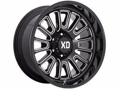 XD Rover Gloss Black Milled Wheel; 20x10; -18mm Offset (05-10 Jeep Grand Cherokee WK)