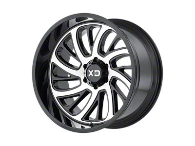 XD Surge Gloss Black with Machined Face Wheel; 20x10; -24mm Offset (05-10 Jeep Grand Cherokee WK)