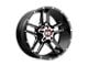 XD Clamp Gloss Black Milled Wheel; 20x9; 18mm Offset (11-21 Jeep Grand Cherokee WK2)