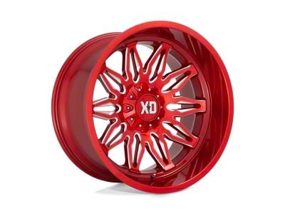 XD Gunner Candy Red Milled Wheel; 22x12; -44mm Offset (11-21 Jeep Grand Cherokee WK2)