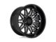 XD Gunner Gloss Black Machined with Gray Tint Wheel; 22x10; -18mm Offset (11-21 Jeep Grand Cherokee WK2)