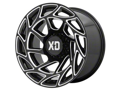 XD Onslaught Gloss Black Milled Wheel; 20x9; 0mm Offset (11-21 Jeep Grand Cherokee WK2)