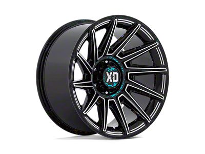 XD Specter Gloss Black Milled Wheel; 20x10; -18mm Offset (11-21 Jeep Grand Cherokee WK2)