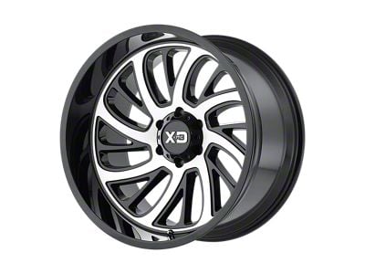 XD Surge Gloss Black with Machined Face Wheel; 20x10; -24mm Offset (11-21 Jeep Grand Cherokee WK2)