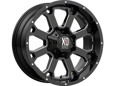 XD Buck 25 Gloss Black Milled Wheel; 20x10 (18-24 Jeep Wrangler JL)