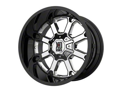 XD Buck 25 PVD Chrome Center with Gloss Black Lip Wheel; 20x10; -24mm Offset (76-86 Jeep CJ7)