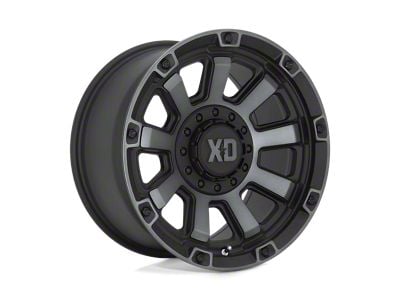 XD Gauntlet Satin Black with Gray Tint Wheel; 20x10; -18mm Offset (18-24 Jeep Wrangler JL)