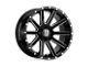 XD Heist Gloss Black Milled Wheel; 20x10 (18-24 Jeep Wrangler JL)