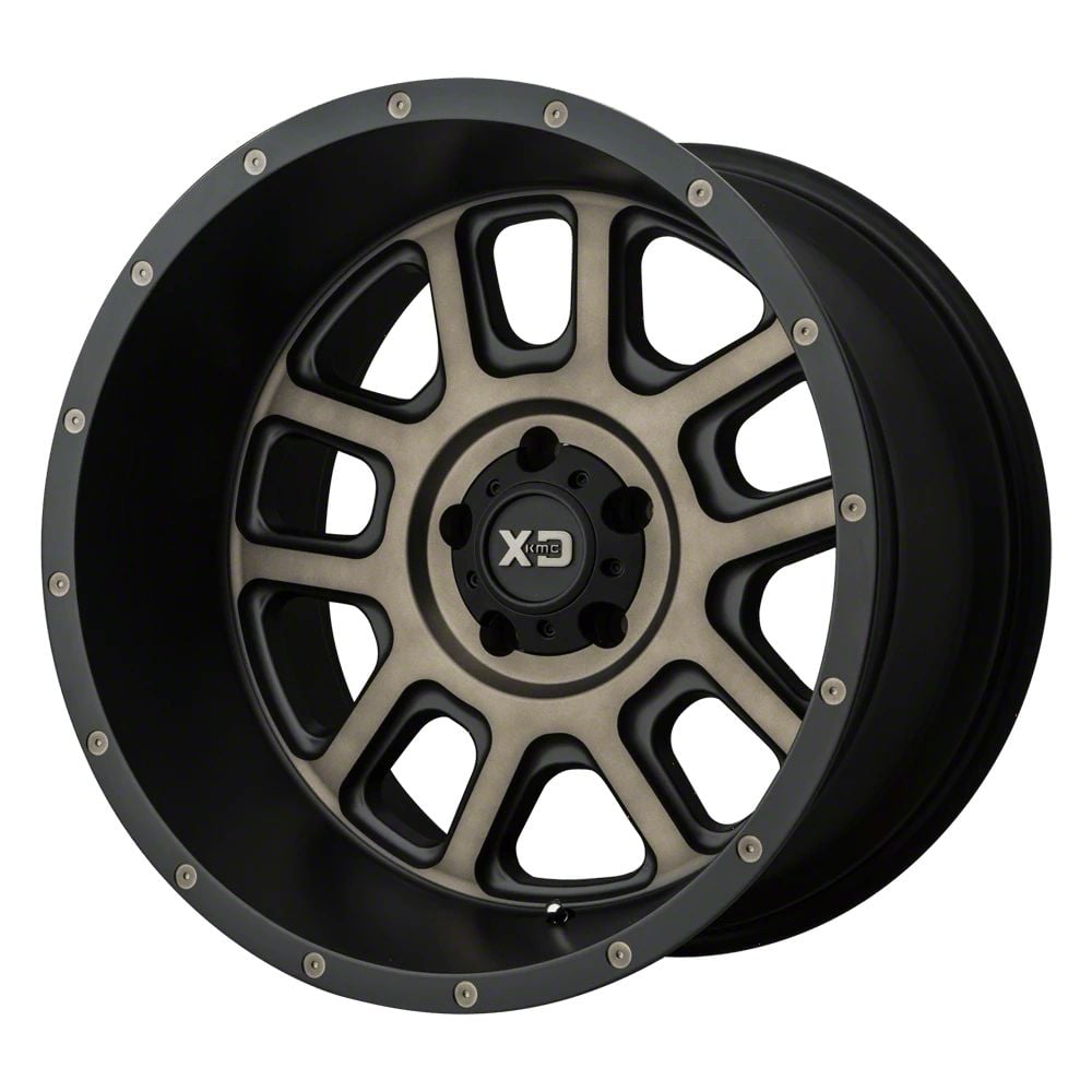 XD Jeep Wrangler Delta Matte Black with Dark Tint Clear Wheel; 22x14 ...