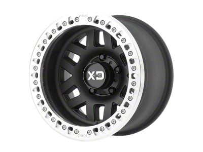 XD Machete Crawl Beadlock Satin Black with Machined Bead Ring Wheel; 17x9 (07-18 Jeep Wrangler JK)