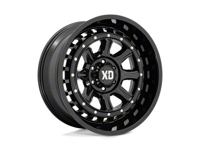 XD Outlander Gloss Black Wheel; 22x10; -18mm Offset (07-18 Jeep Wrangler JK)