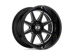 XD Pike Gloss Black Milled Wheel; 20x9; 0mm Offset (07-18 Jeep Wrangler JK)