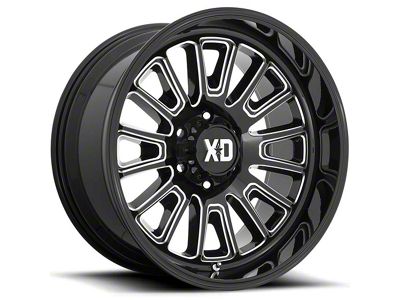 XD Rover Gloss Black Milled Wheel; 20x9; 0mm Offset (07-18 Jeep Wrangler JK)