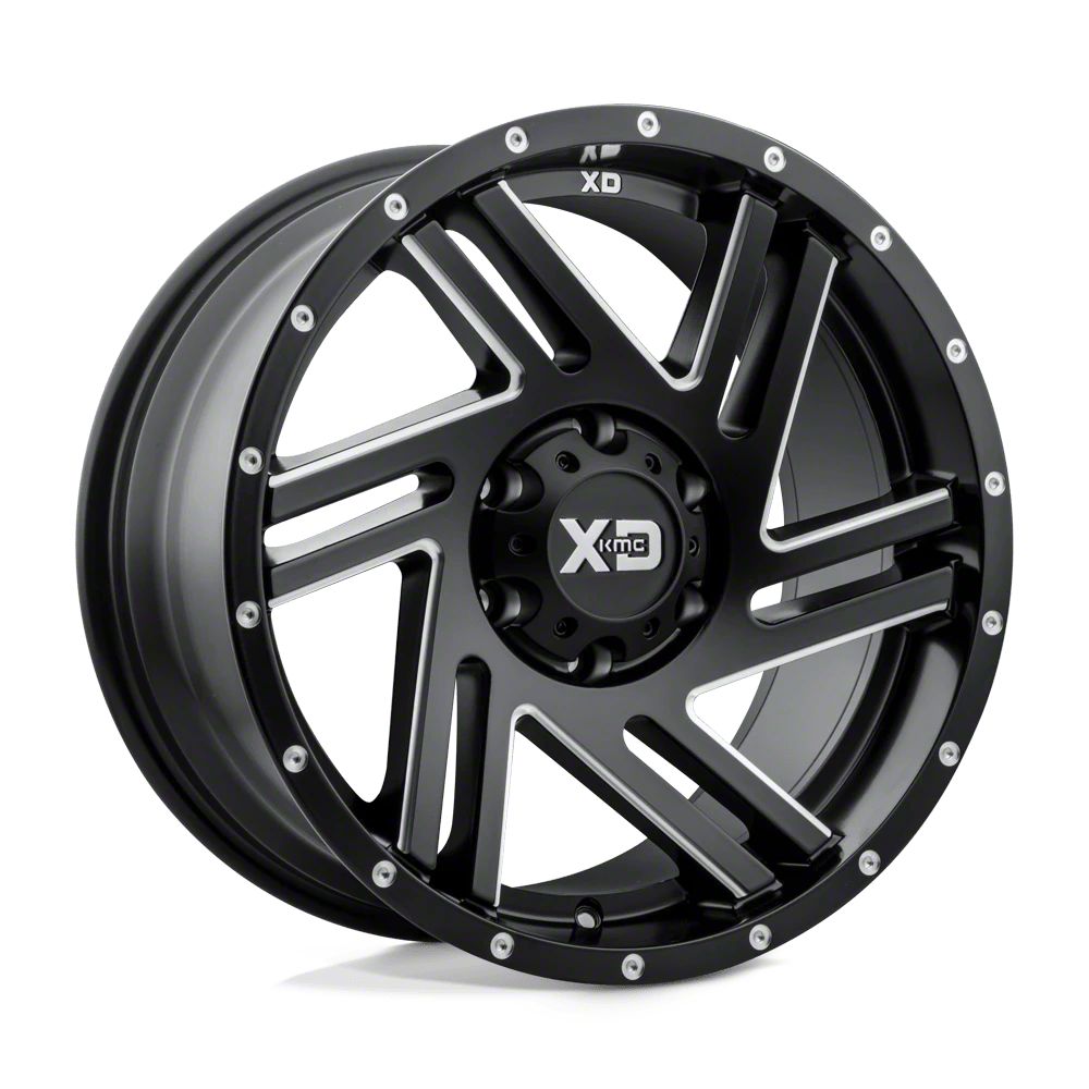 XD Jeep Wrangler Swipe Satin Black Milled Wheel; 20x10 XD83521050918N ...