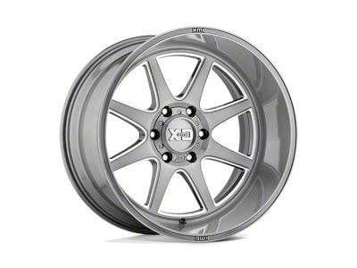 XD Pike Titanium Brushed Milled Wheel; 22x12; -44mm Offset (18-24 Jeep Wrangler JL)