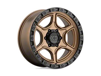 XD Portal Satin Bronze with Satin Black Lip Wheel; 17x8.5 (18-24 Jeep Wrangler JL)