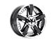 XD Rockstar II PVD Chrome with Matte Black Accents Wheel; 17x8 (18-24 Jeep Wrangler JL)