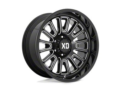 XD Rover Gloss Black Milled Wheel; 20x9; 18mm Offset (18-24 Jeep Wrangler JL)