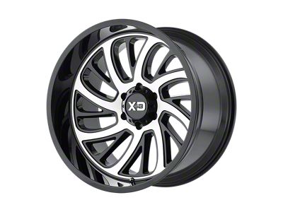 XD Surge Gloss Black with Machined Face Wheel; 20x10 (18-24 Jeep Wrangler JL)