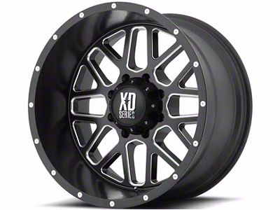 XD Grenade Satin Black Milled 6-Lug Wheel; 18x9; 18mm Offset (17-24 Titan)