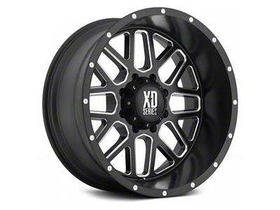 XD Grenade Satin Black Milled 6-Lug Wheel; 20x9; 18mm Offset (17-24 Titan)