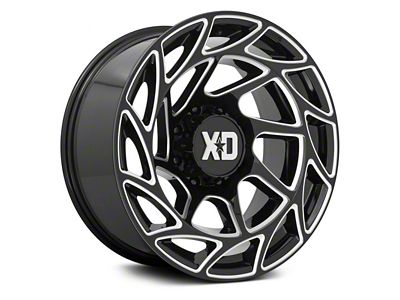 XD Onslaught Gloss Black Milled 6-Lug Wheel; 22x12; -44mm Offset (17-24 Titan)