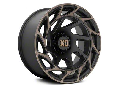 XD Onslaught Satin Black with Bronze Tint 6-Lug Wheel; 22x12; -44mm Offset (17-24 Titan)