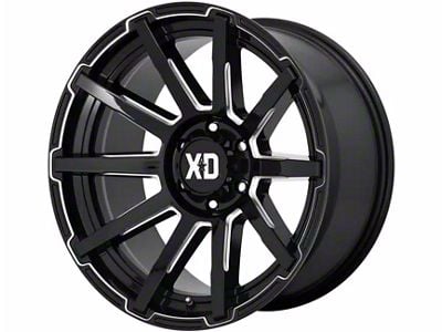 XD Outbreak Gloss Black Milled 6-Lug Wheel; 20x10; 12mm Offset (17-24 Titan)