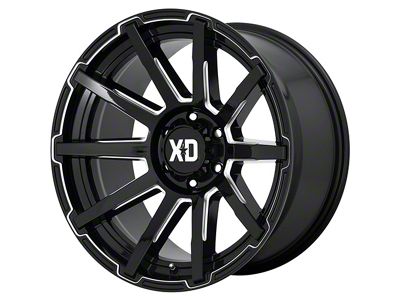 XD Outbreak Gloss Black Milled 6-Lug Wheel; 20x9; 0mm Offset (17-24 Titan)