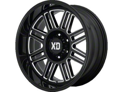 XD Cage Gloss Black Milled 6-Lug Wheel; 20x9; 18mm Offset (16-24 Titan XD)