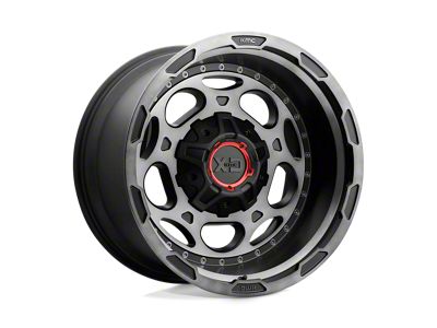 XD Demodog Satin Black Gray Tint 6-Lug Wheel; 20x12; -44mm Offset (16-24 Titan XD)