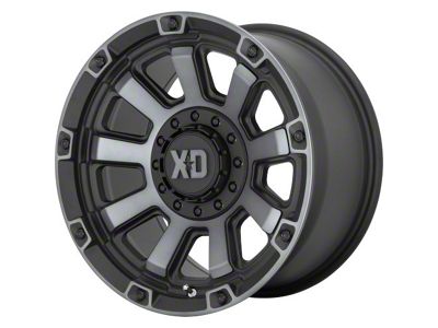 XD Gauntlet Satin Black with Gray Tint 6-Lug Wheel; 20x9; 0mm Offset (16-24 Titan XD)