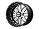 XD Grenade Chrome Center with Gloss Black Milled Lip 6-Lug Wheel; 20x10; -18mm Offset (16-24 Titan XD)