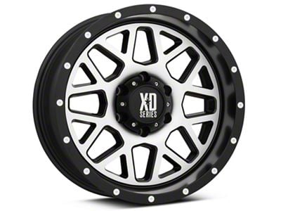 XD Grenade Satin Black Machined 6-Lug Wheel; 20x9; 18mm Offset (16-24 Titan XD)